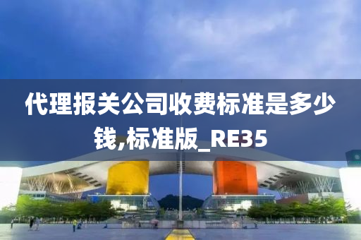 代理报关公司收费标准是多少钱,标准版_RE35