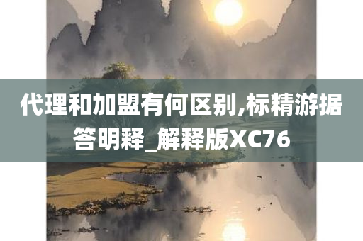 代理和加盟有何区别,标精游据答明释_解释版XC76