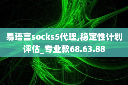 易语言socks5代理,稳定性计划评估_专业款68.63.88