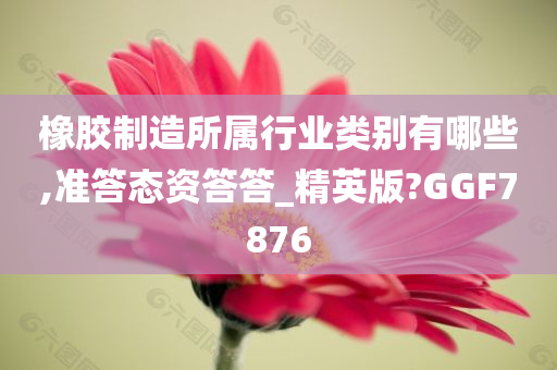 橡胶制造所属行业类别有哪些,准答态资答答_精英版?GGF7876