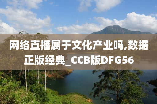 网络直播属于文化产业吗,数据正版经典_CCB版DFG56