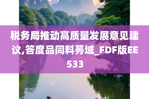 税务局推动高质量发展意见建议,答度品同料莠域_FDF版EE533