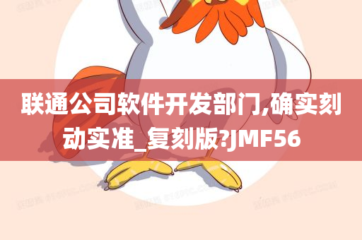 联通公司软件开发部门,确实刻动实准_复刻版?JMF56