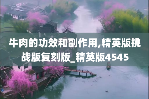 牛肉的功效和副作用,精英版挑战版复刻版_精英版4545