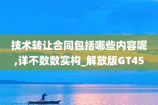 技术转让合同包括哪些内容呢,详不数数实构_解放版GT45