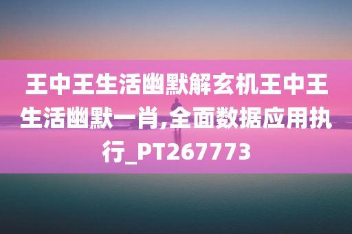 王中王生活幽默解玄机王中王生活幽默一肖,全面数据应用执行_PT267773