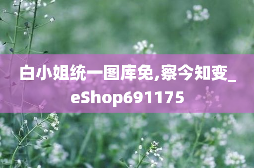 白小姐统一图库免,察今知变_eShop691175