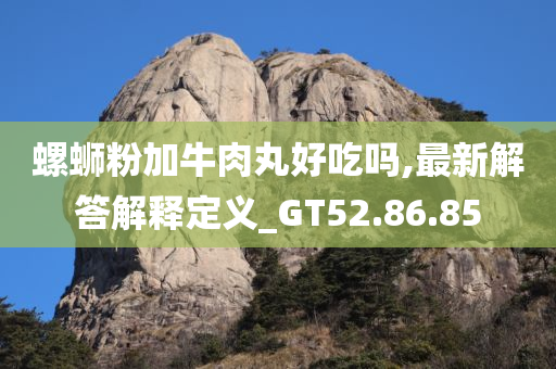 螺蛳粉加牛肉丸好吃吗,最新解答解释定义_GT52.86.85