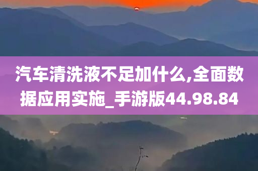 汽车清洗液不足加什么,全面数据应用实施_手游版44.98.84