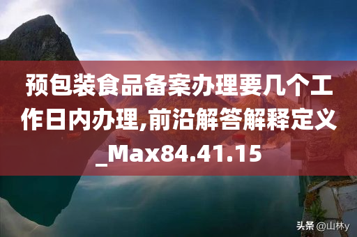 预包装食品备案办理要几个工作日内办理,前沿解答解释定义_Max84.41.15