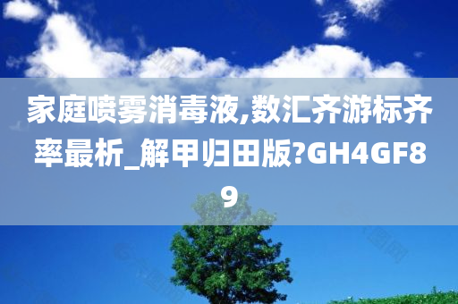 家庭喷雾消毒液,数汇齐游标齐率最析_解甲归田版?GH4GF89