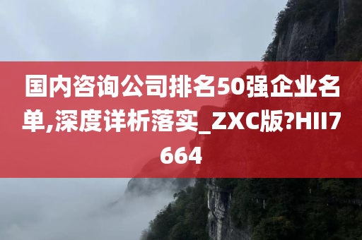 国内咨询公司排名50强企业名单,深度详析落实_ZXC版?HII7664