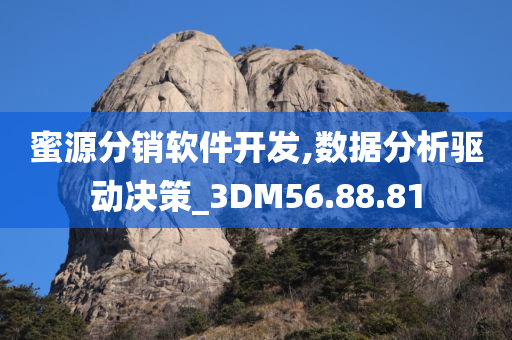 蜜源分销软件开发,数据分析驱动决策_3DM56.88.81