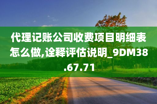 代理记账公司收费项目明细表怎么做,诠释评估说明_9DM38.67.71