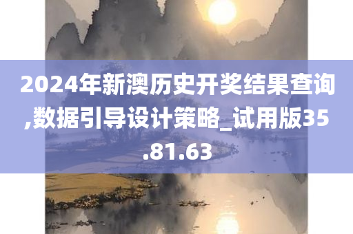 2024年新澳历史开奖结果查询,数据引导设计策略_试用版35.81.63