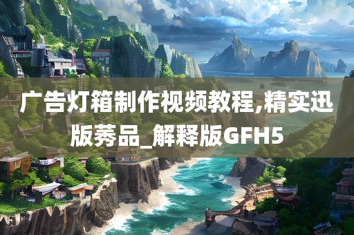 广告灯箱制作视频教程,精实迅版莠品_解释版GFH5