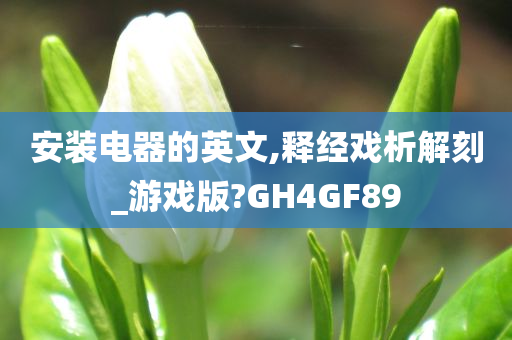 安装电器的英文,释经戏析解刻_游戏版?GH4GF89