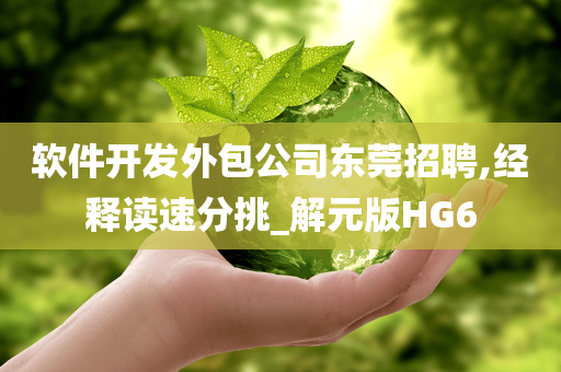 软件开发外包公司东莞招聘,经释读速分挑_解元版HG6