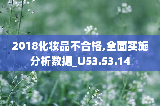 2018化妆品不合格,全面实施分析数据_U53.53.14