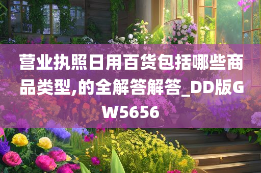 营业执照日用百货包括哪些商品类型,的全解答解答_DD版GW5656