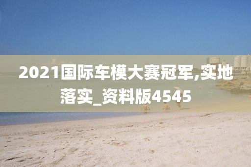 2021国际车模大赛冠军,实地落实_资料版4545