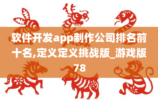 软件开发app制作公司排名前十名,定义定义挑战版_游戏版78