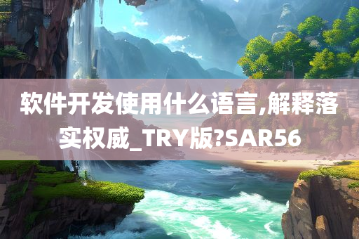 软件开发使用什么语言,解释落实权威_TRY版?SAR56