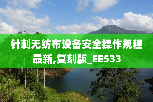 针刺无纺布设备安全操作规程最新,复刻版_EE533