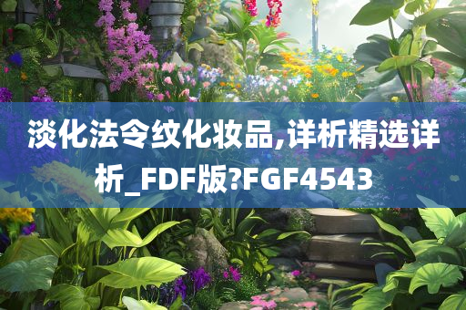 淡化法令纹化妆品,详析精选详析_FDF版?FGF4543