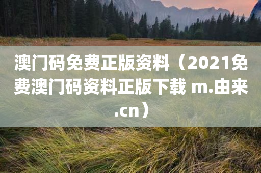 澳门码免费正版资料（2021免费澳门码资料正版下载 m.由来.cn）