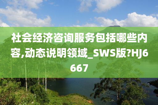 社会经济咨询服务包括哪些内容,动态说明领域_SWS版?HJ6667