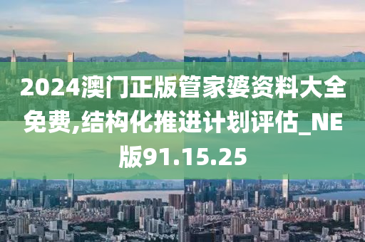 2024澳门正版管家婆资料大全免费,结构化推进计划评估_NE版91.15.25