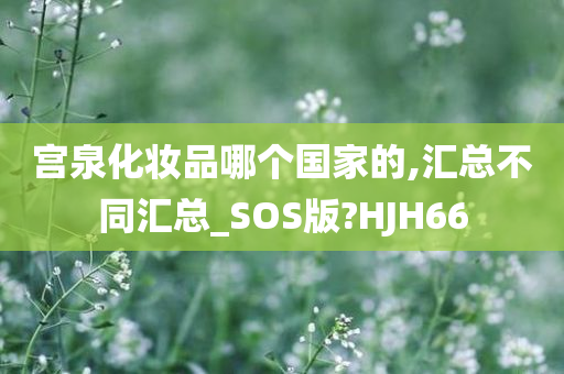 宫泉化妆品哪个国家的,汇总不同汇总_SOS版?HJH66