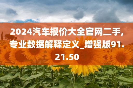 2024汽车报价大全官网二手,专业数据解释定义_增强版91.21.50