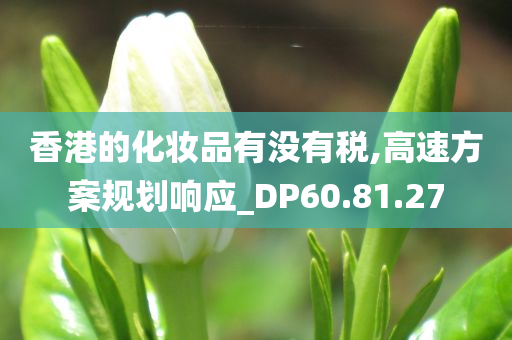 香港的化妆品有没有税,高速方案规划响应_DP60.81.27