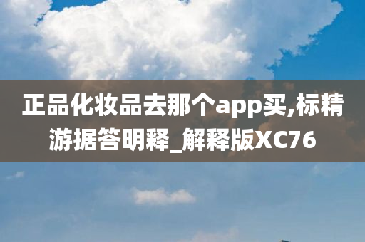 正品化妆品去那个app买,标精游据答明释_解释版XC76