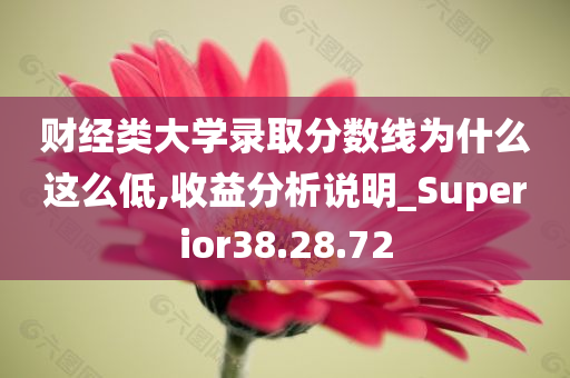 财经类大学录取分数线为什么这么低,收益分析说明_Superior38.28.72