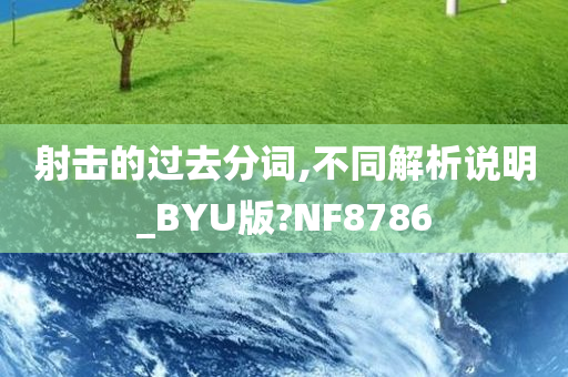 射击的过去分词,不同解析说明_BYU版?NF8786