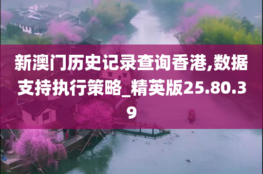 新澳门历史记录查询香港,数据支持执行策略_精英版25.80.39