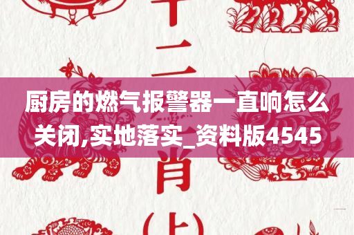 厨房的燃气报警器一直响怎么关闭,实地落实_资料版4545