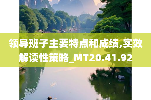 领导班子主要特点和成绩,实效解读性策略_MT20.41.92