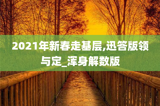 2021年新春走基层,迅答版领与定_浑身解数版