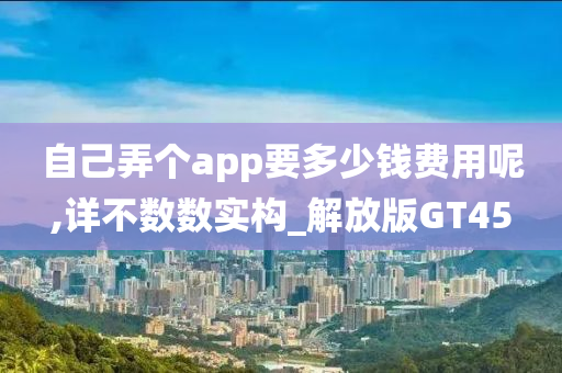 自己弄个app要多少钱费用呢,详不数数实构_解放版GT45