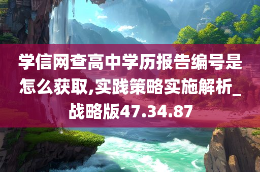 学信网查高中学历报告编号是怎么获取,实践策略实施解析_战略版47.34.87