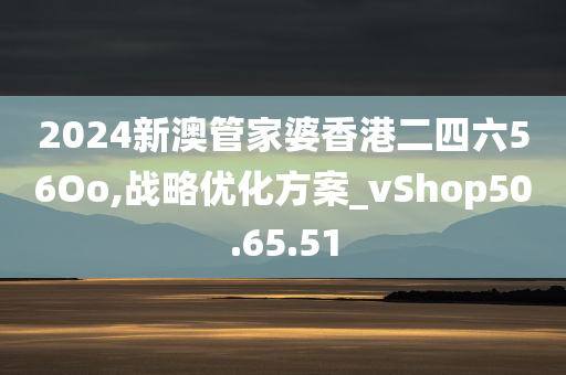 2024新澳管家婆香港二四六56Oo,战略优化方案_vShop50.65.51