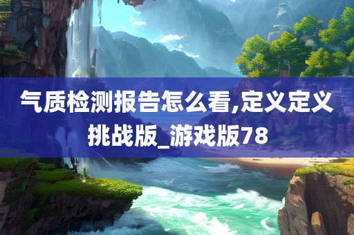 气质检测报告怎么看,定义定义挑战版_游戏版78