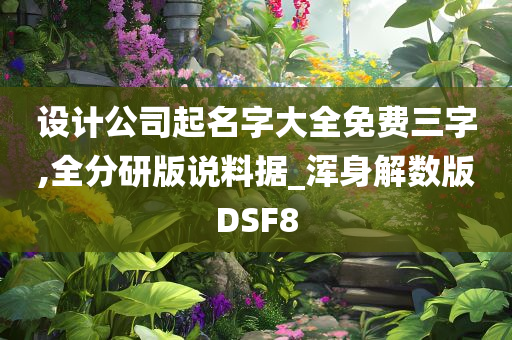 设计公司起名字大全免费三字,全分研版说料据_浑身解数版DSF8