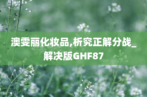 澳雯丽化妆品,析究正解分战_解决版GHF87