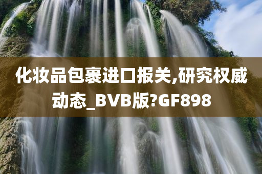 化妆品包裹进口报关,研究权威动态_BVB版?GF898