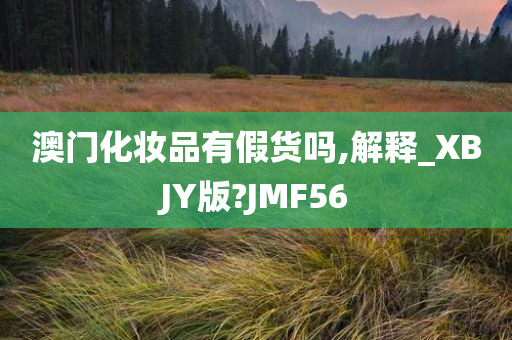 澳门化妆品有假货吗,解释_XBJY版?JMF56